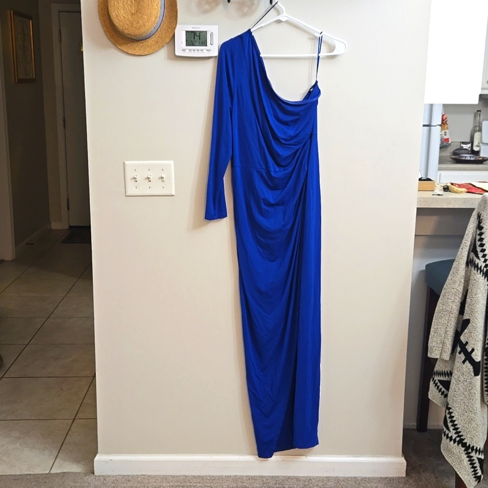 Royal Blue One Shoulder Dress